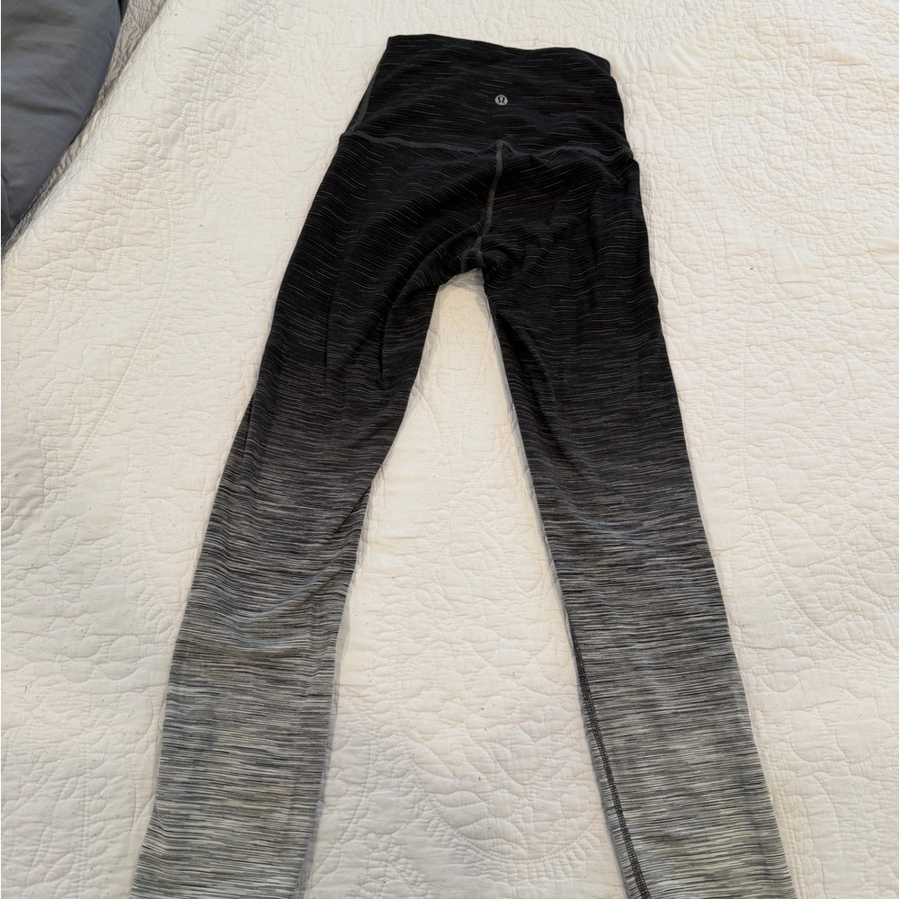 lululemon Wunder under Black and Gray Leggings